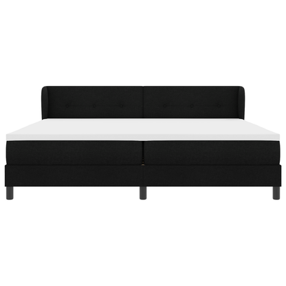 Boxspringbed met matras stof zwart 200x200 cm