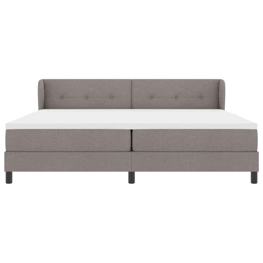 Boxspringbed met matras stof taupe 200x200 cm