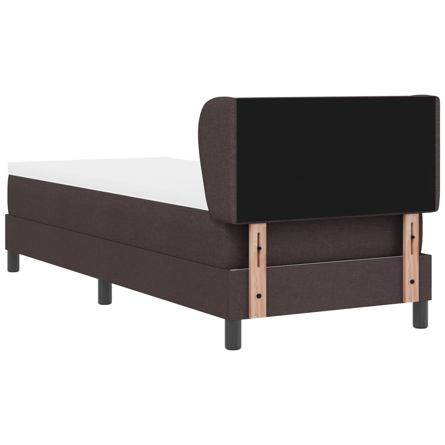 Boxspringbed met matras stof donkerbruin 80x200 cm