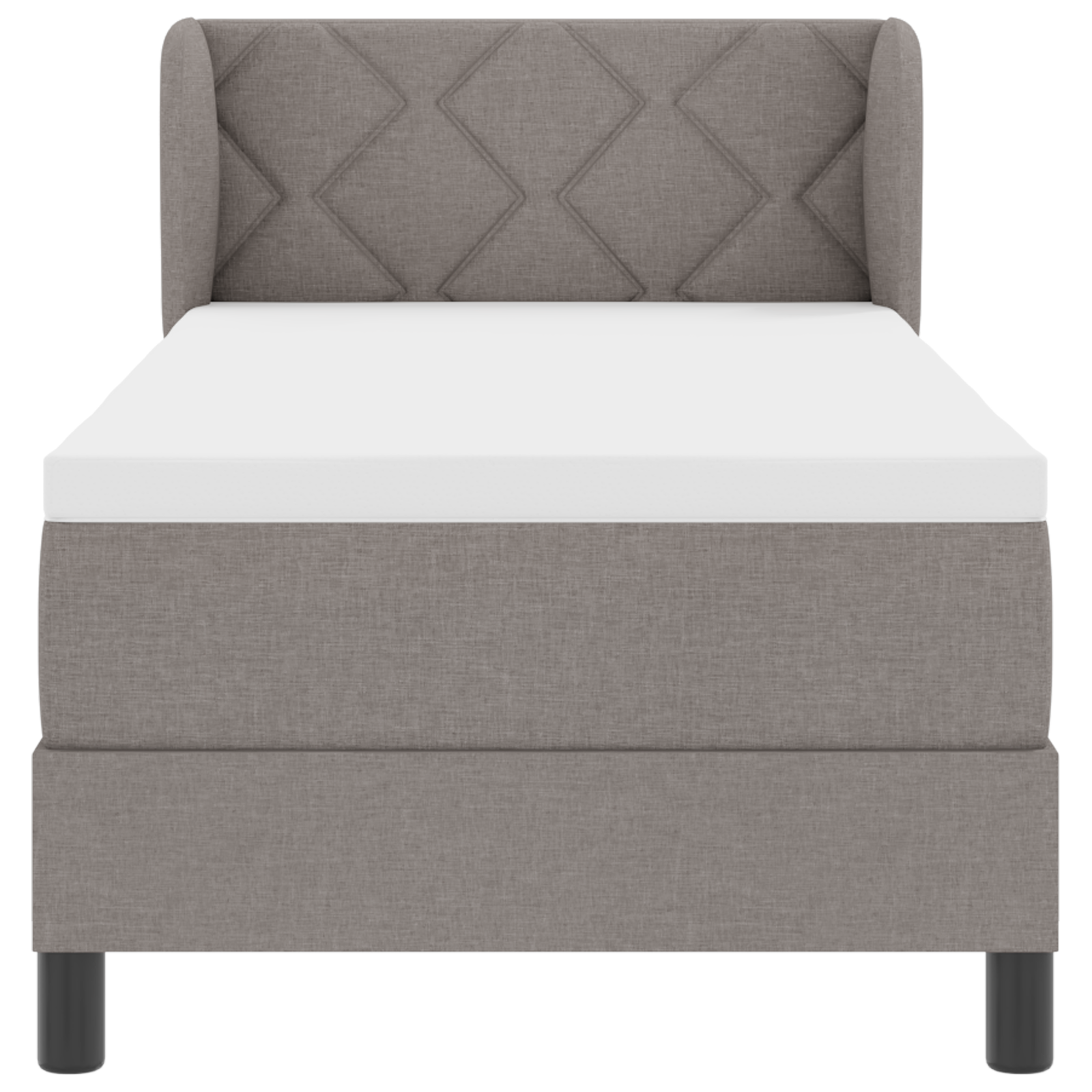 Boxspringbed met Matras Taupe 80x200 cm Stoffering