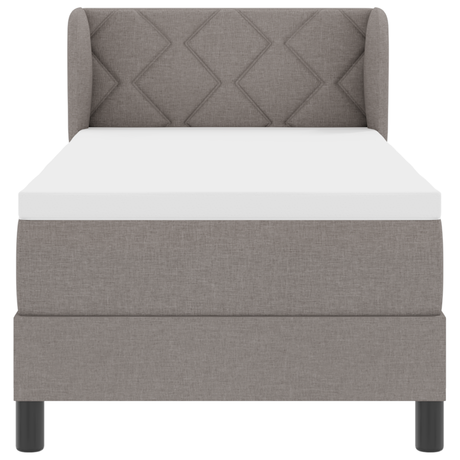 Boxspringbed met Matras Taupe 80x200 cm Stoffering