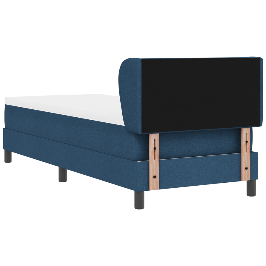 Boxspringbed met matras stof blauw 80x200 cm