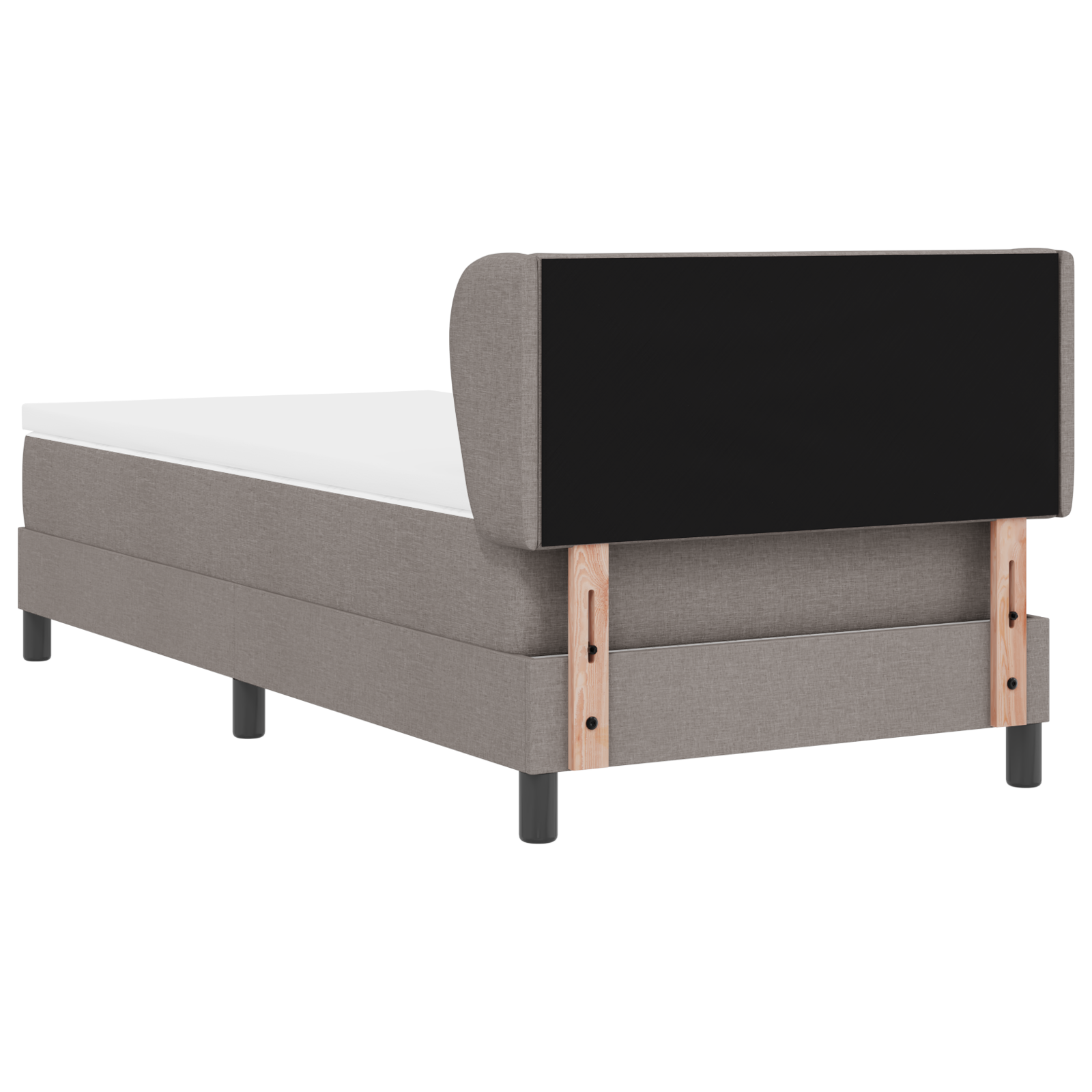 Boxspringbed met matras stof taupe 90x200 cm