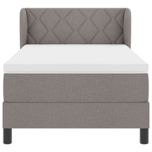 Boxspringbed met matras stof taupe 100x200 cm