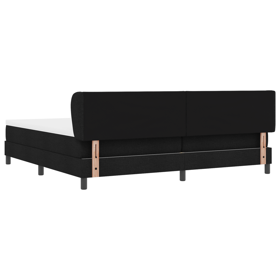 Boxspringbed met matras stof zwart 200x200 cm