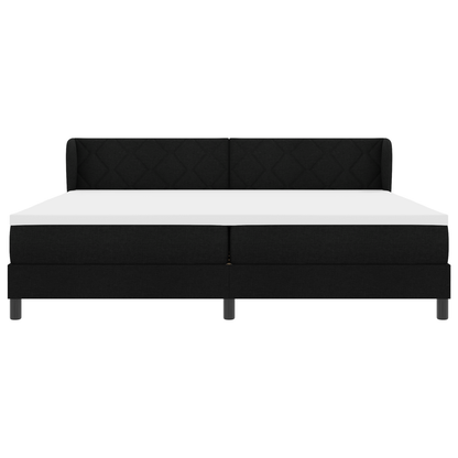 Boxspringbed met matras stof zwart 200x200 cm