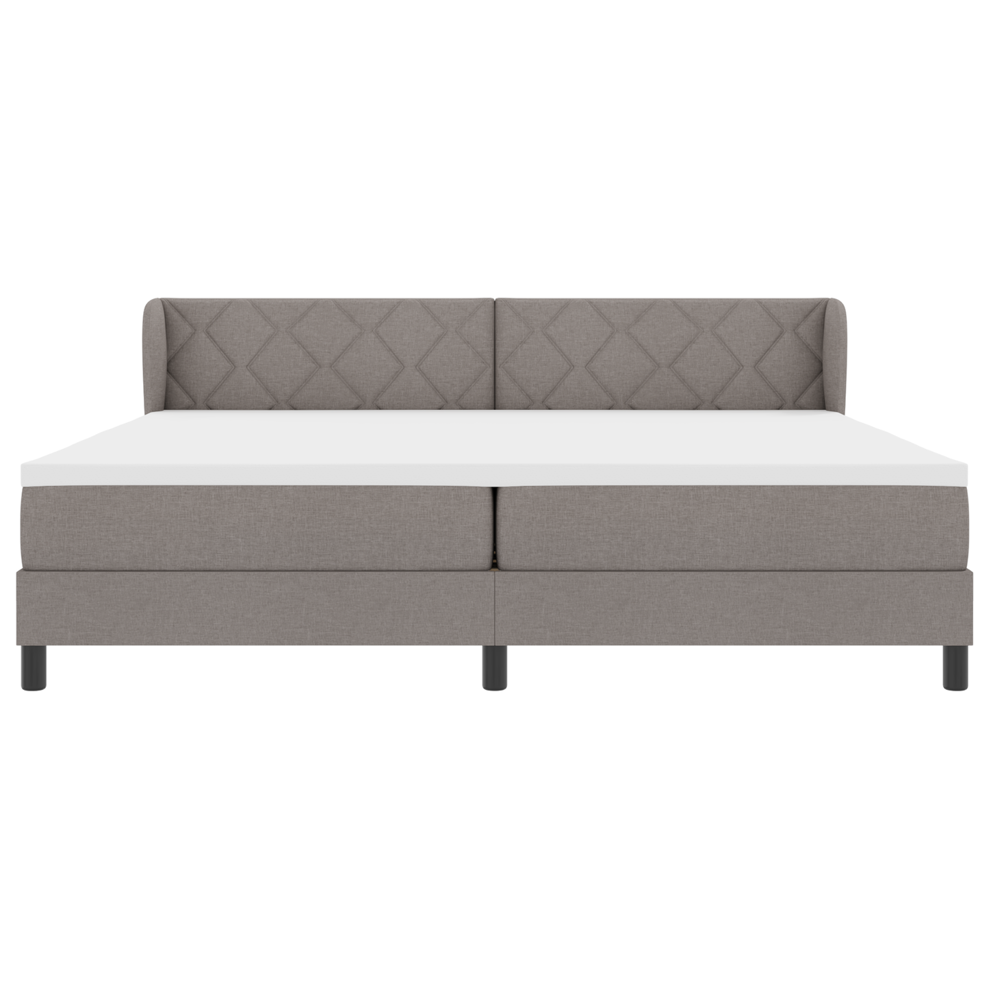 Boxspringbed met matras stof taupe 200x200 cm