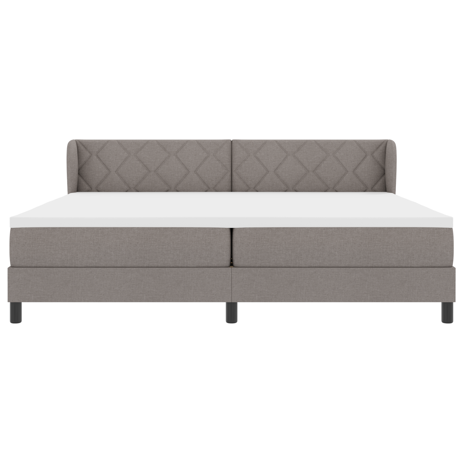 Boxspringbed met matras stof taupe 200x200 cm