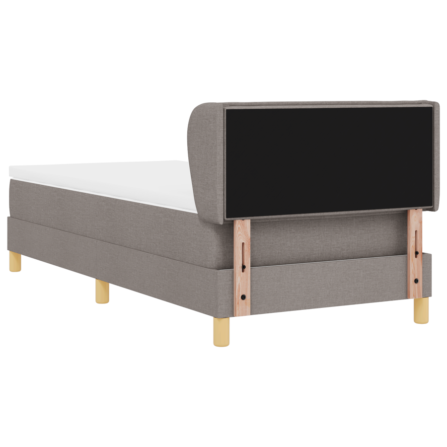 Boxspringbed met matras stof taupe 80x200 cm