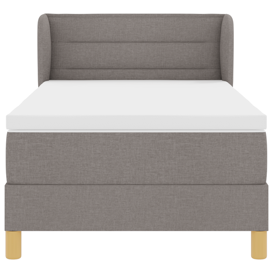 Boxspringbed met matras stof taupe 80x200 cm