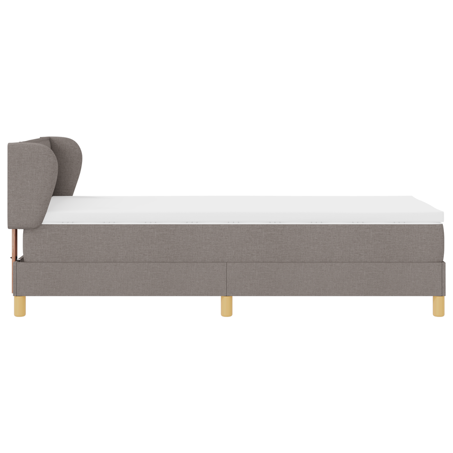Boxspringbed met matras stof taupe 80x200 cm