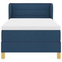 Boxspringbed met matras stof blauw 100x200 cm