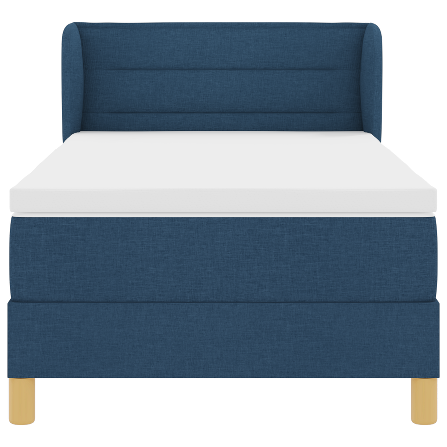 Boxspringbed met matras stof blauw 100x200 cm