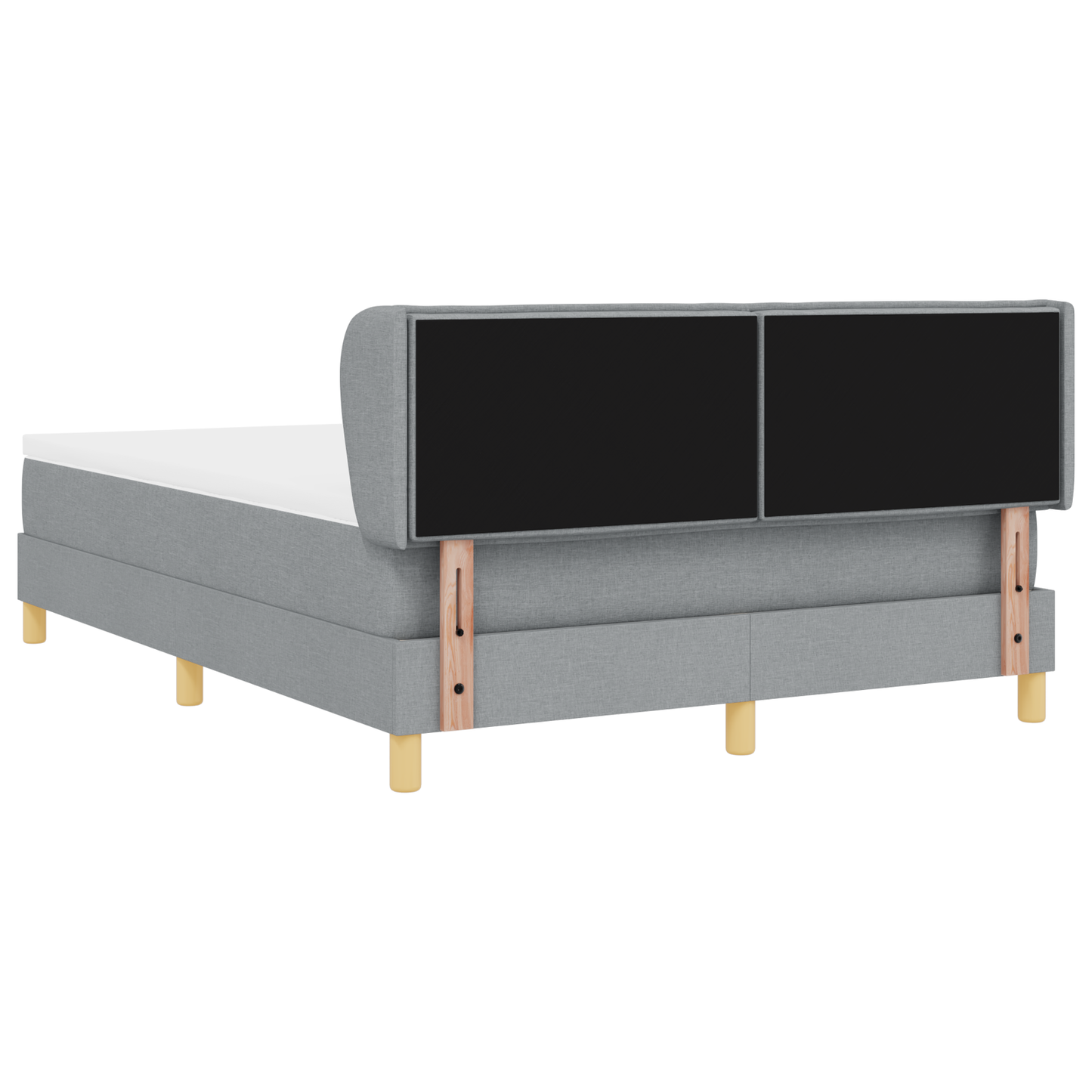 Boxspringbed met Matras Lichtgrijs 140x190 cm Stof