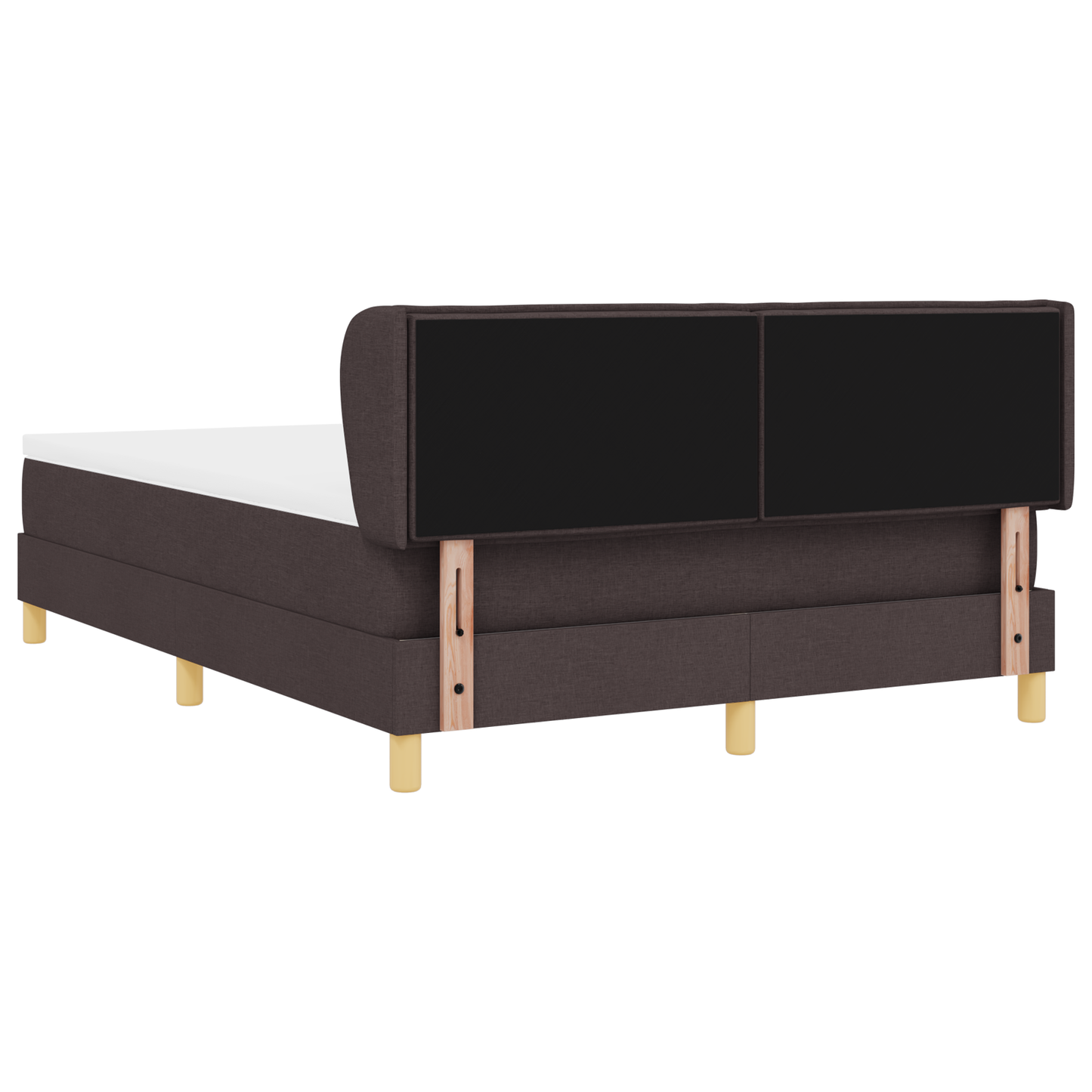 Boxspringbed met matras stof donkerbruin 140x190 cm