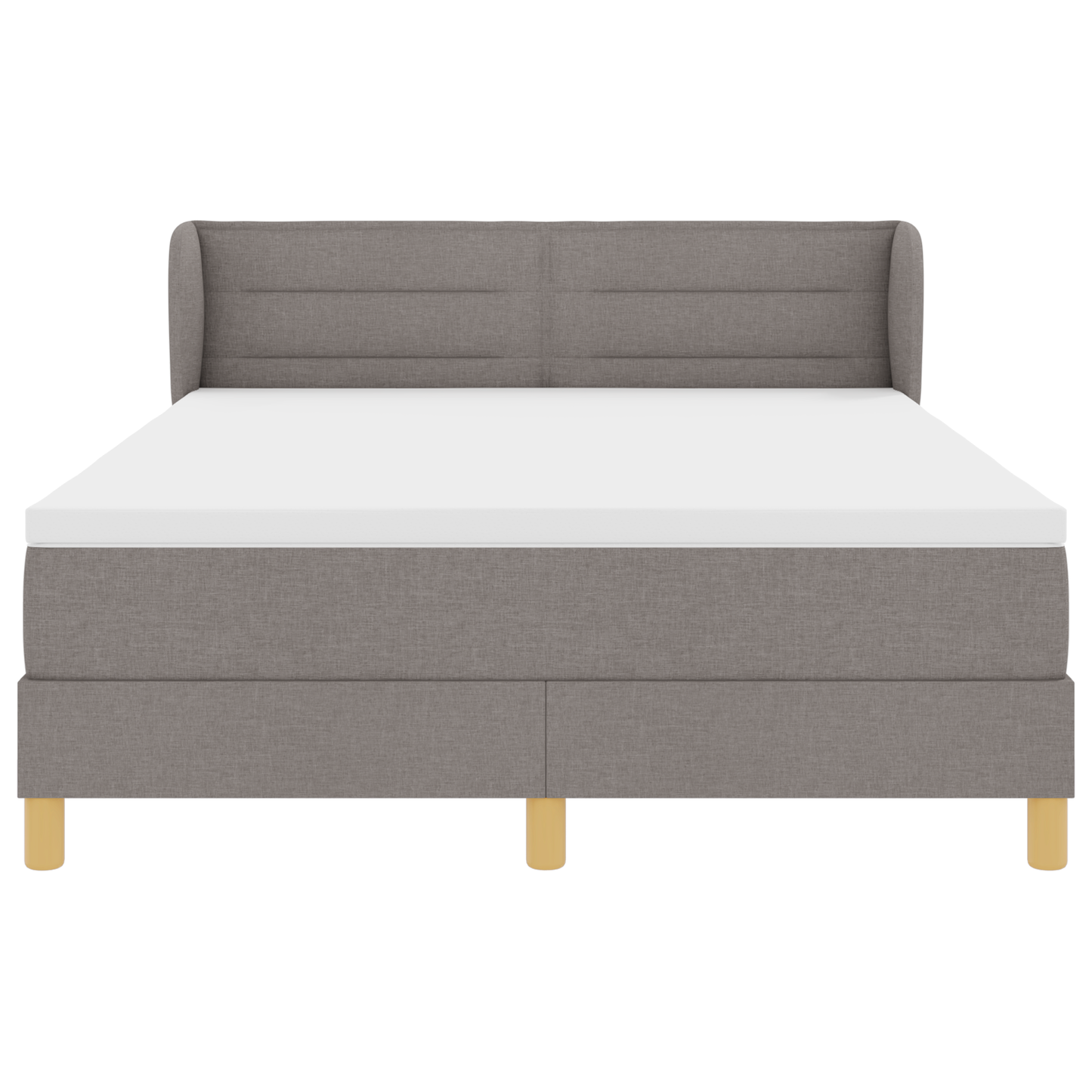 Boxspringbed met matras stof taupe 140x190 cm