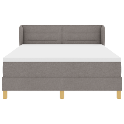Boxspringbed met matras stof taupe 140x190 cm