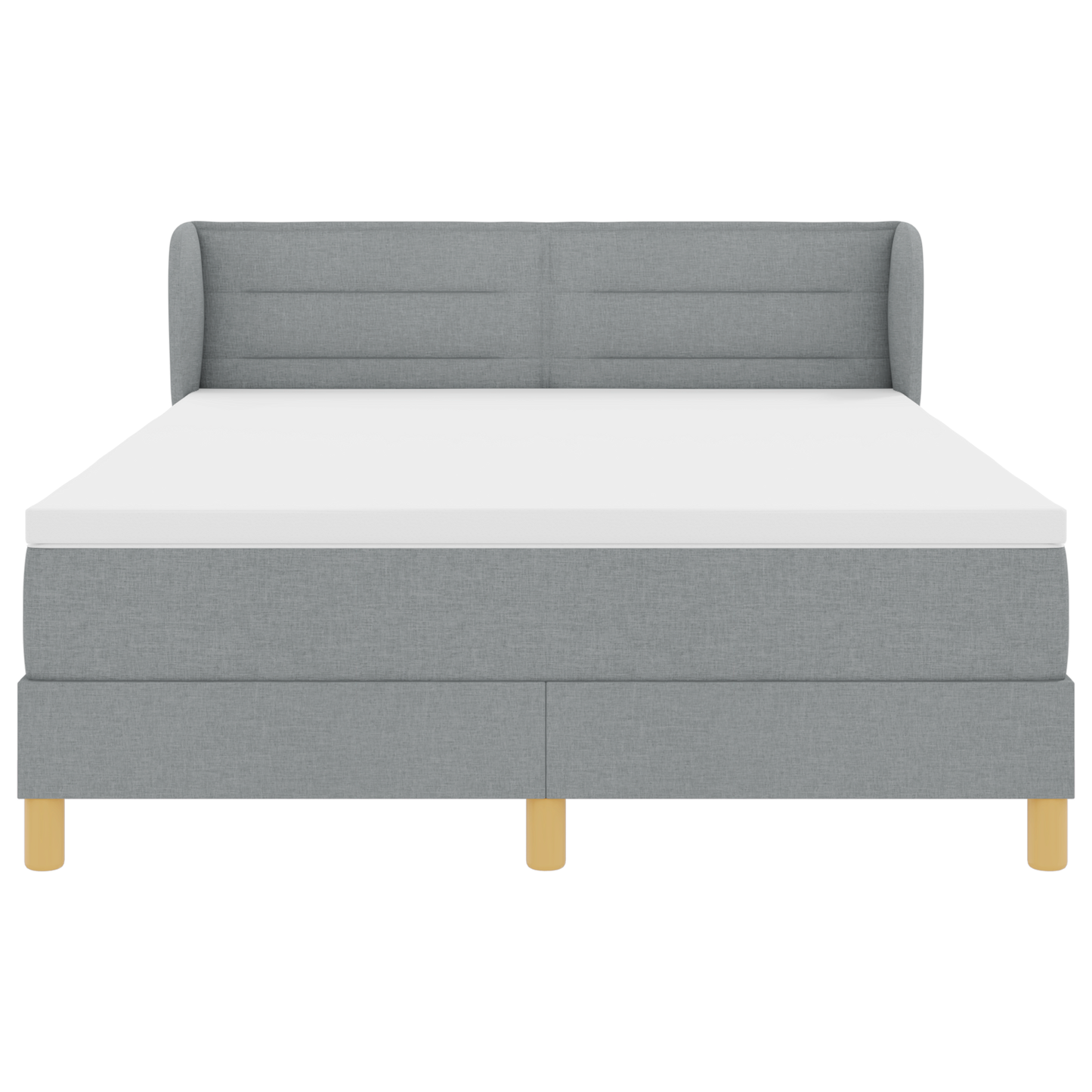 Boxspringbed met matras stof lichtgrijs 140x200 cm