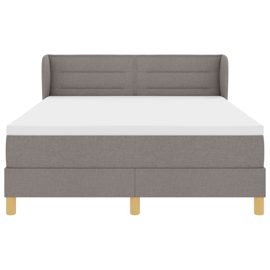 Boxspringbed met matras stof taupe 140x200 cm