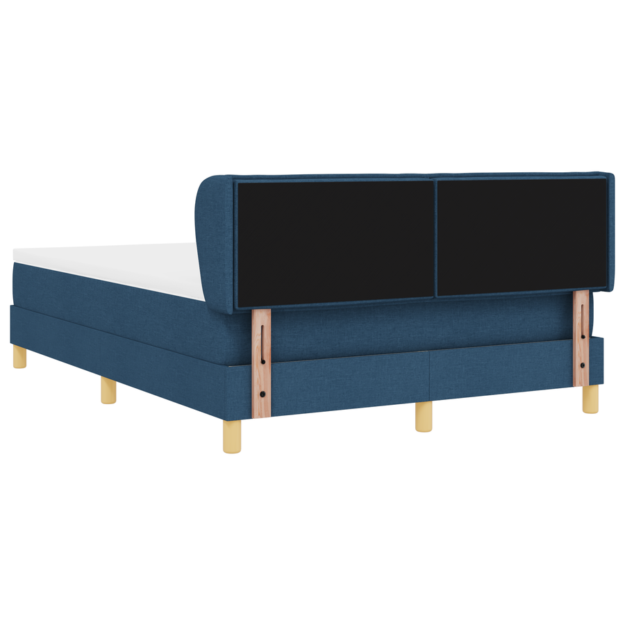 Boxspringbed met matras stof blauw 140x200 cm