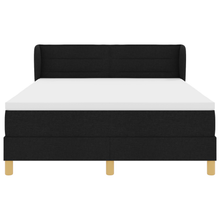 Boxspringbed met matras stof zwart 160x200 cm