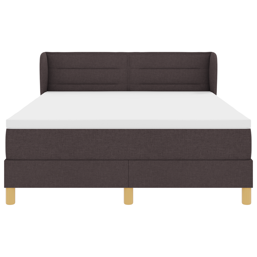 Boxspringbed met matras stof donkerbruin 160x200 cm