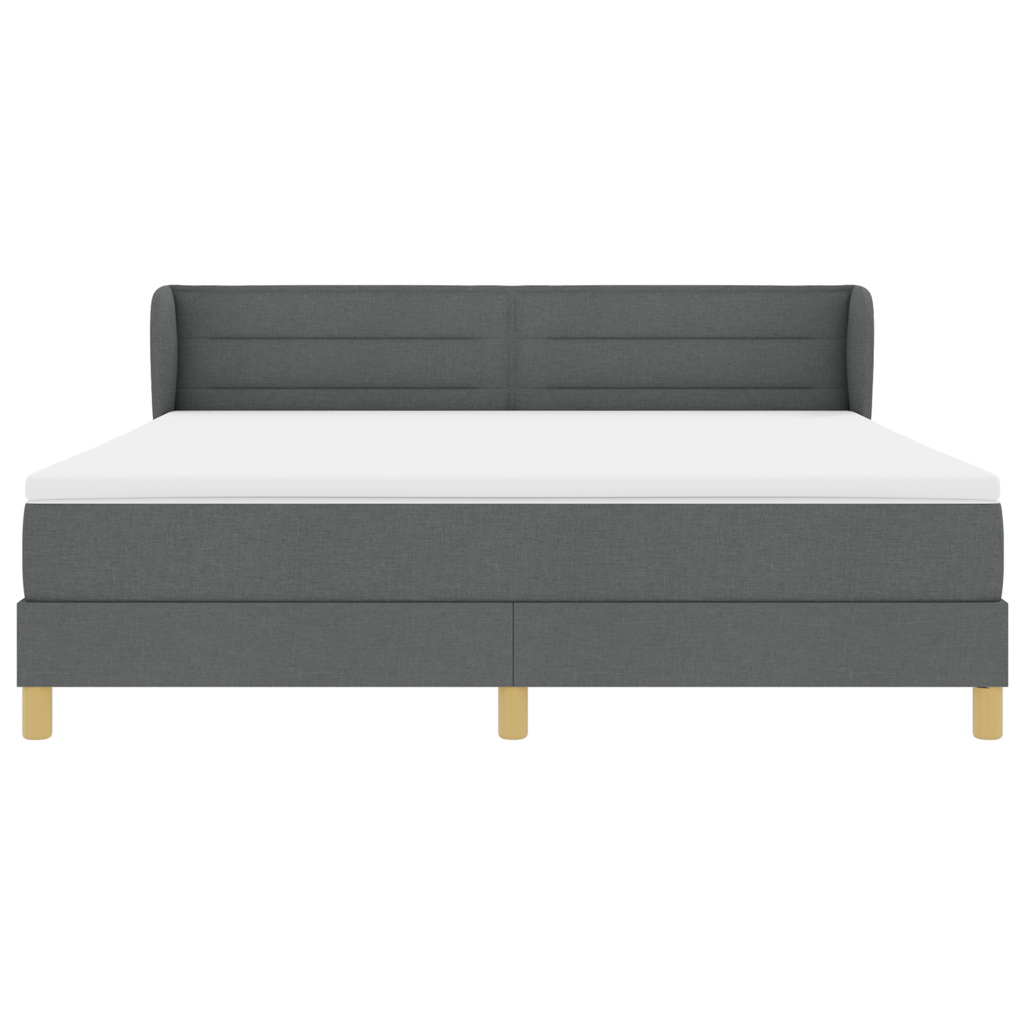 Boxspringbed met matras stof donkergrijs 180x200 cm