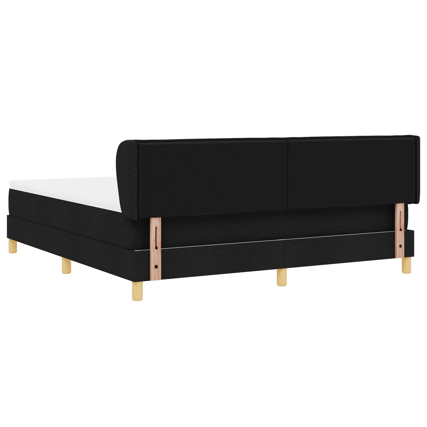 Boxspringbed met matras stof zwart 180x200 cm