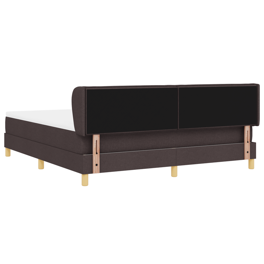 Boxspringbed met matras stof donkerbruin 180x200 cm