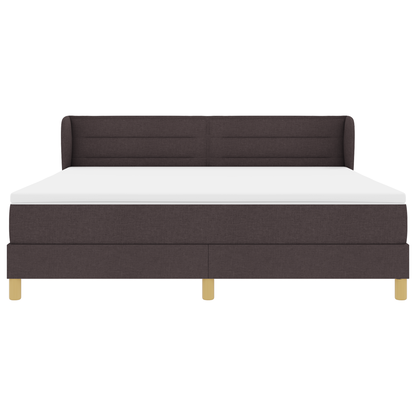 Boxspringbed met matras stof donkerbruin 180x200 cm