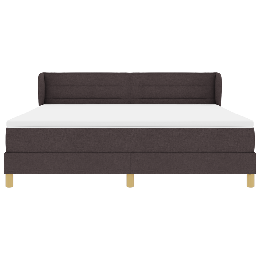 Boxspringbed met matras stof donkerbruin 180x200 cm