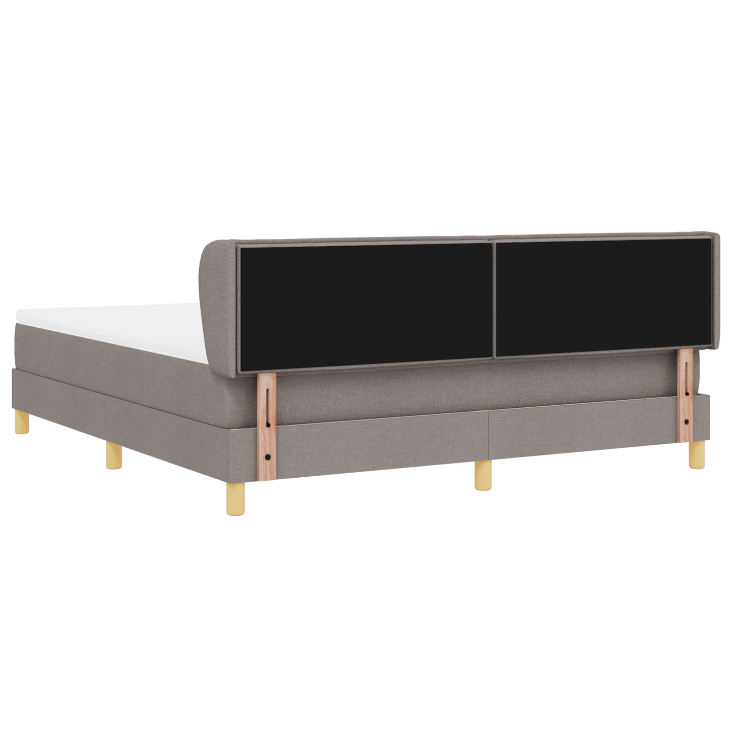 Boxspringbed met matras stof taupe 180x200 cm