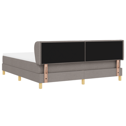 Boxspringbed met matras stof taupe 180x200 cm