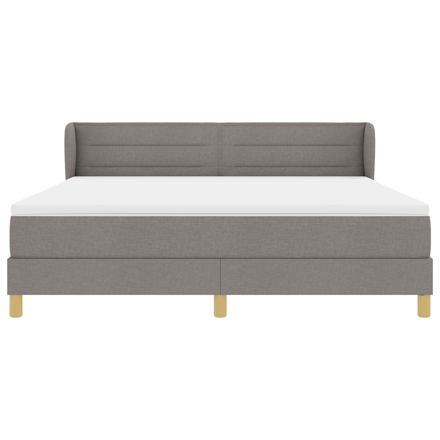 Boxspringbed met matras stof taupe 180x200 cm