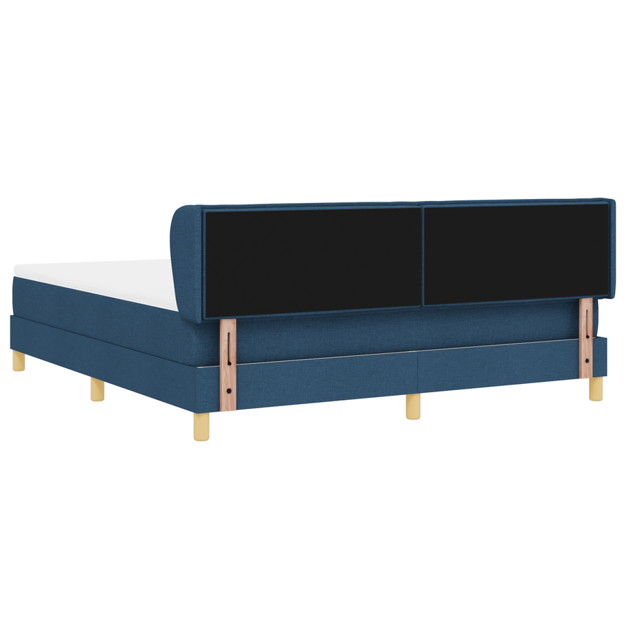 Boxspringbed met matras stof blauw 180x200 cm