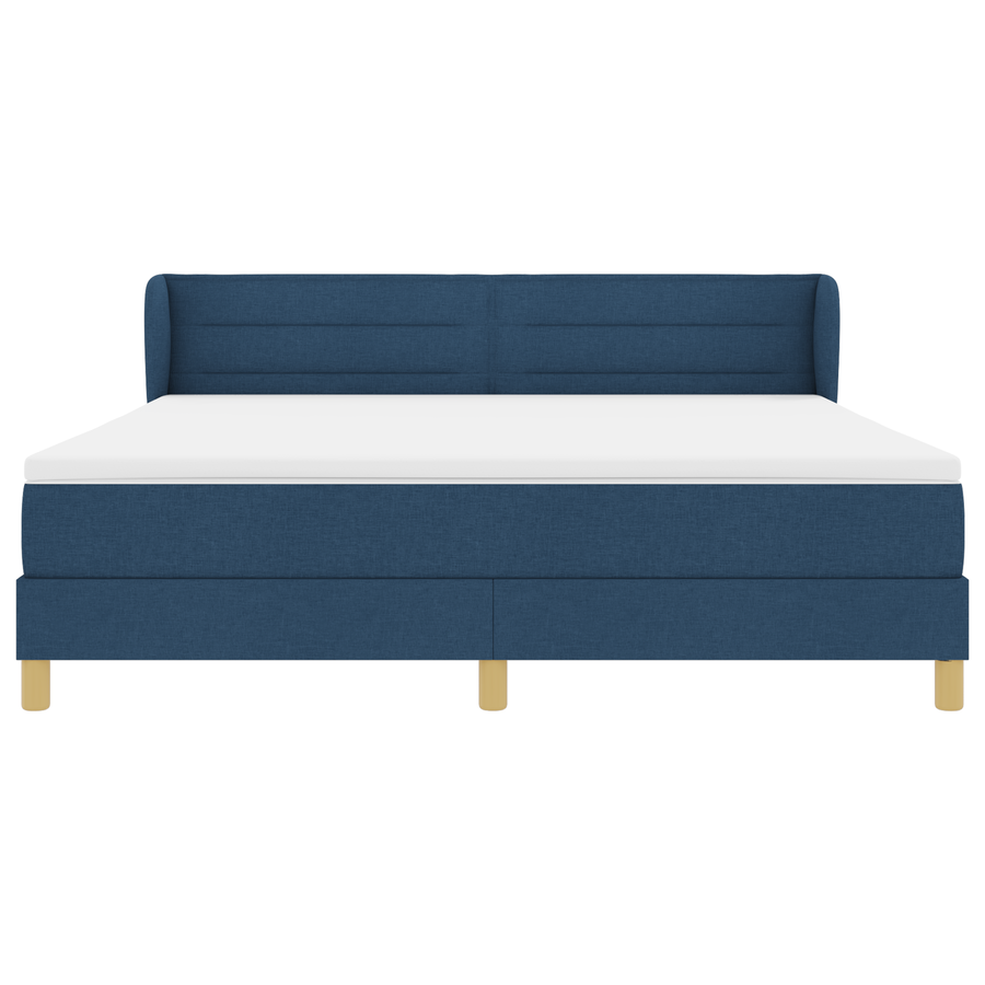 Boxspringbed met matras stof blauw 180x200 cm