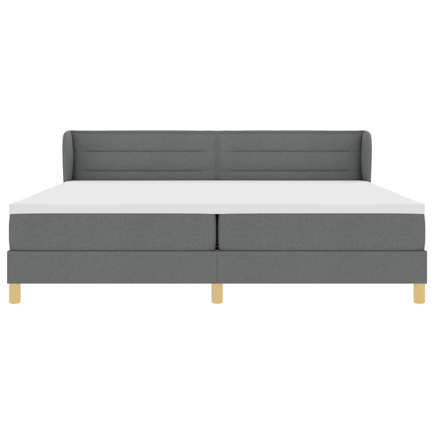 Boxspringbed met matras stof donkergrijs 200x200 cm