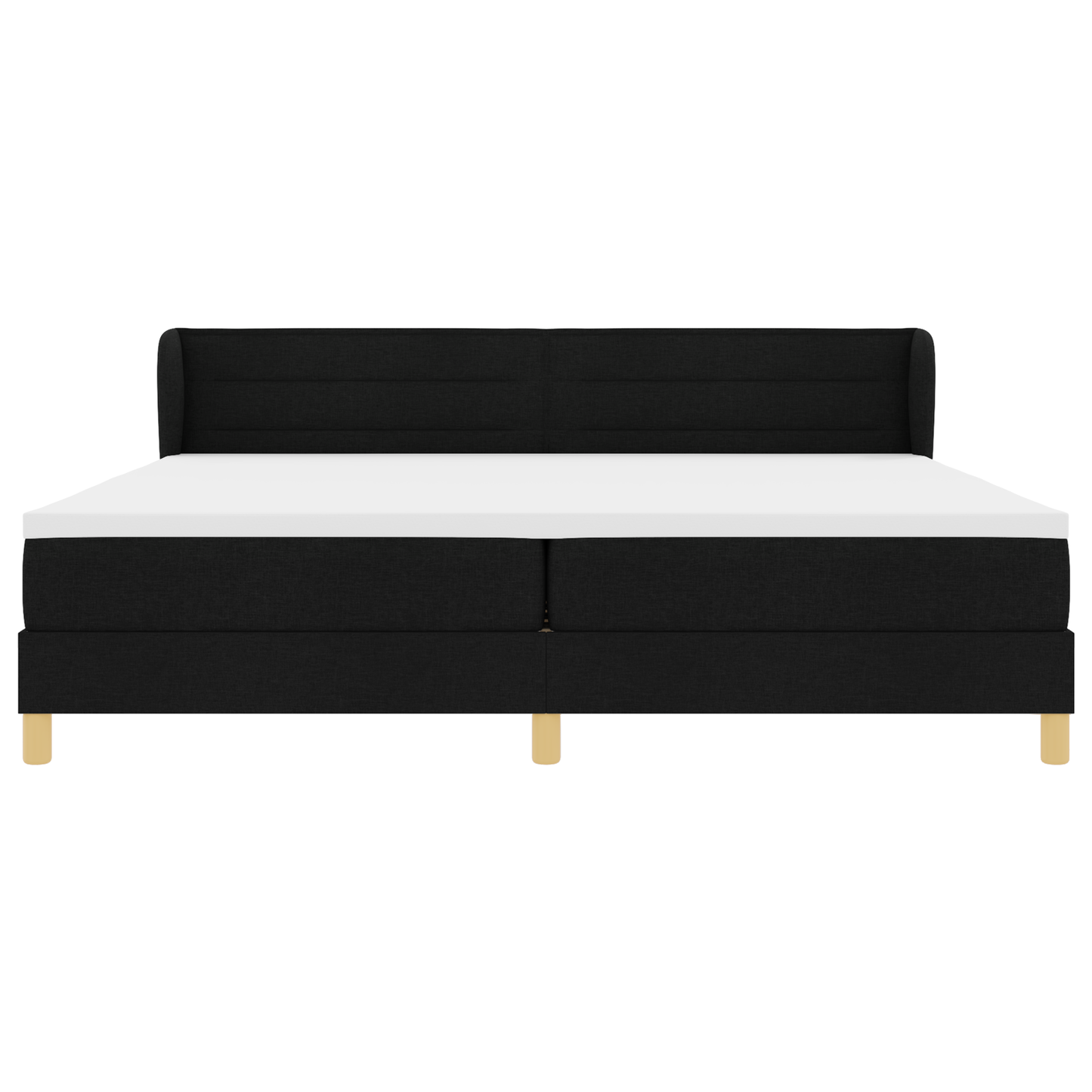 Boxspringbed met matras stof zwart 200x200 cm