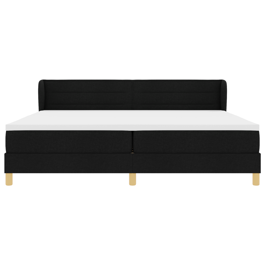 Boxspringbed met matras stof zwart 200x200 cm