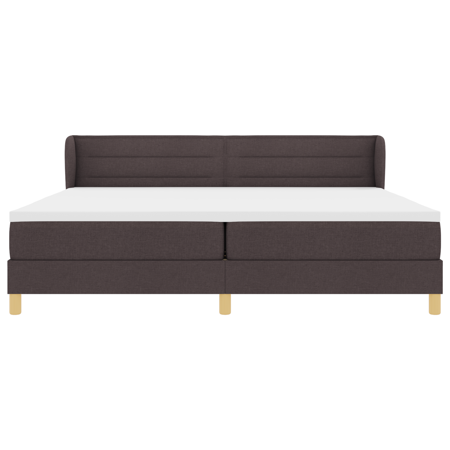 Bedombouw met matras stof donkerbruin 200x200 cm