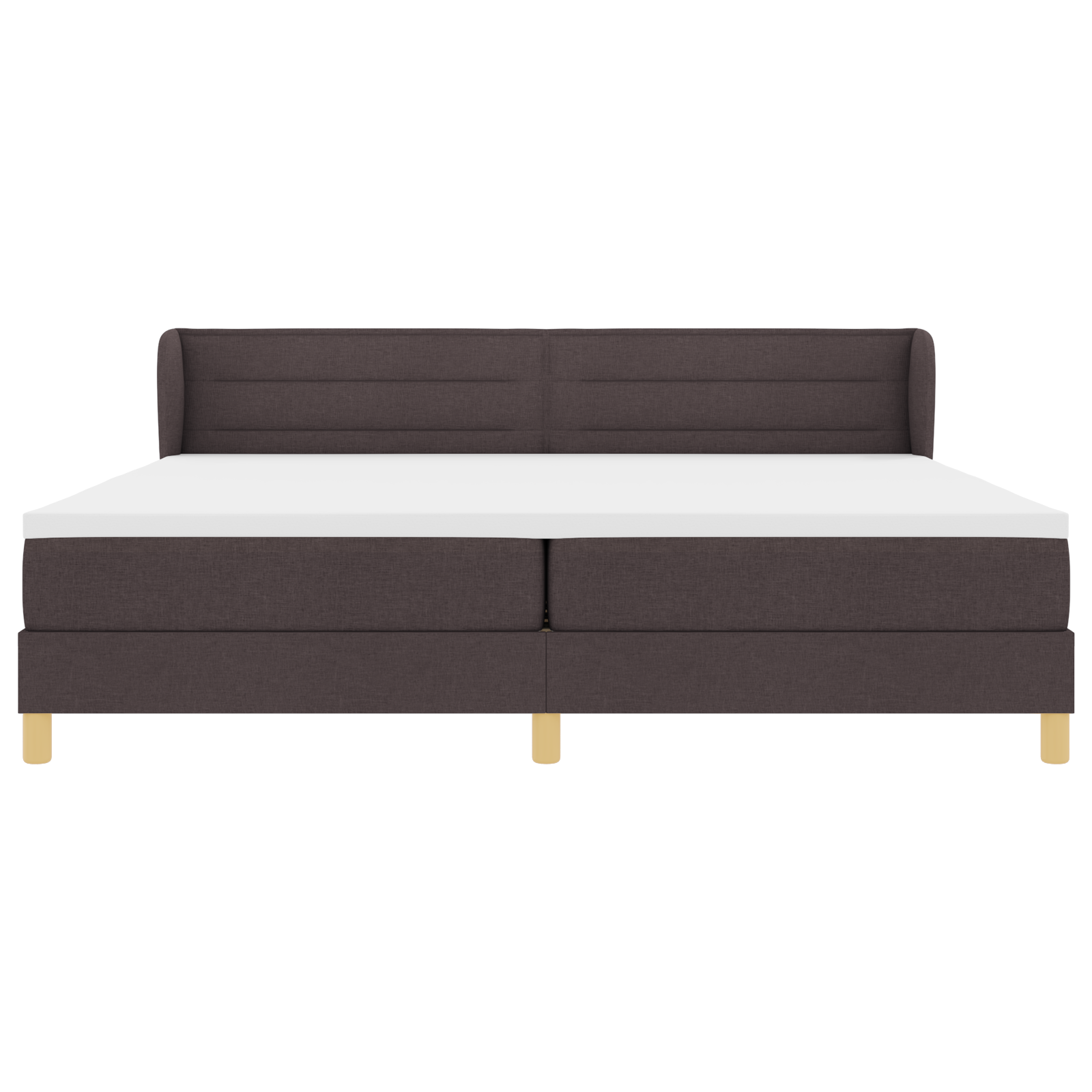 Bedombouw met matras stof donkerbruin 200x200 cm