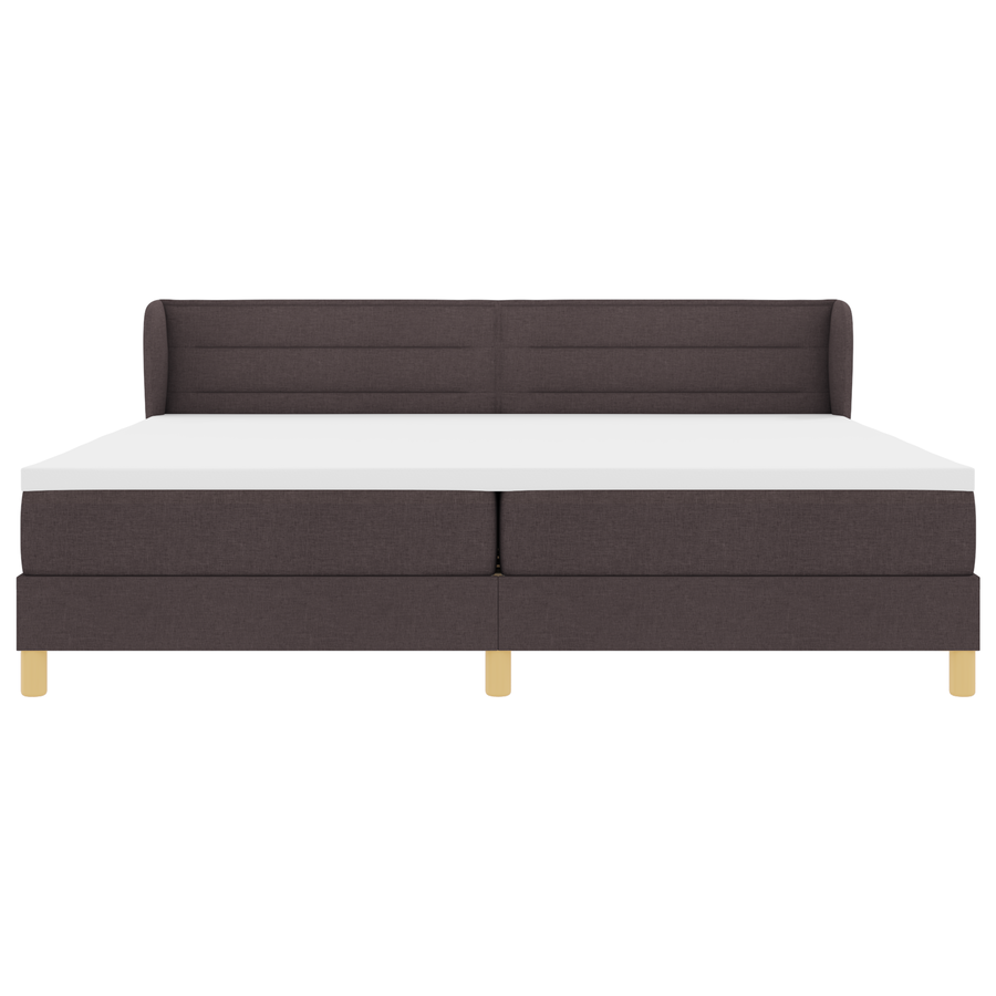 Bedombouw met matras stof donkerbruin 200x200 cm