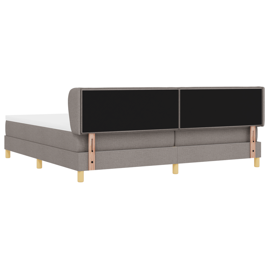 Boxspringbed met matras stof taupe 200x200 cm