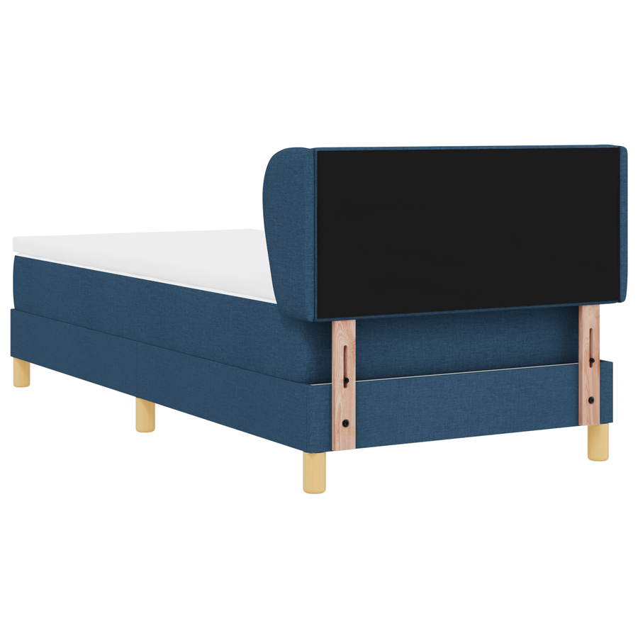 Boxspringbed met matras stof blauw 90x190 cm