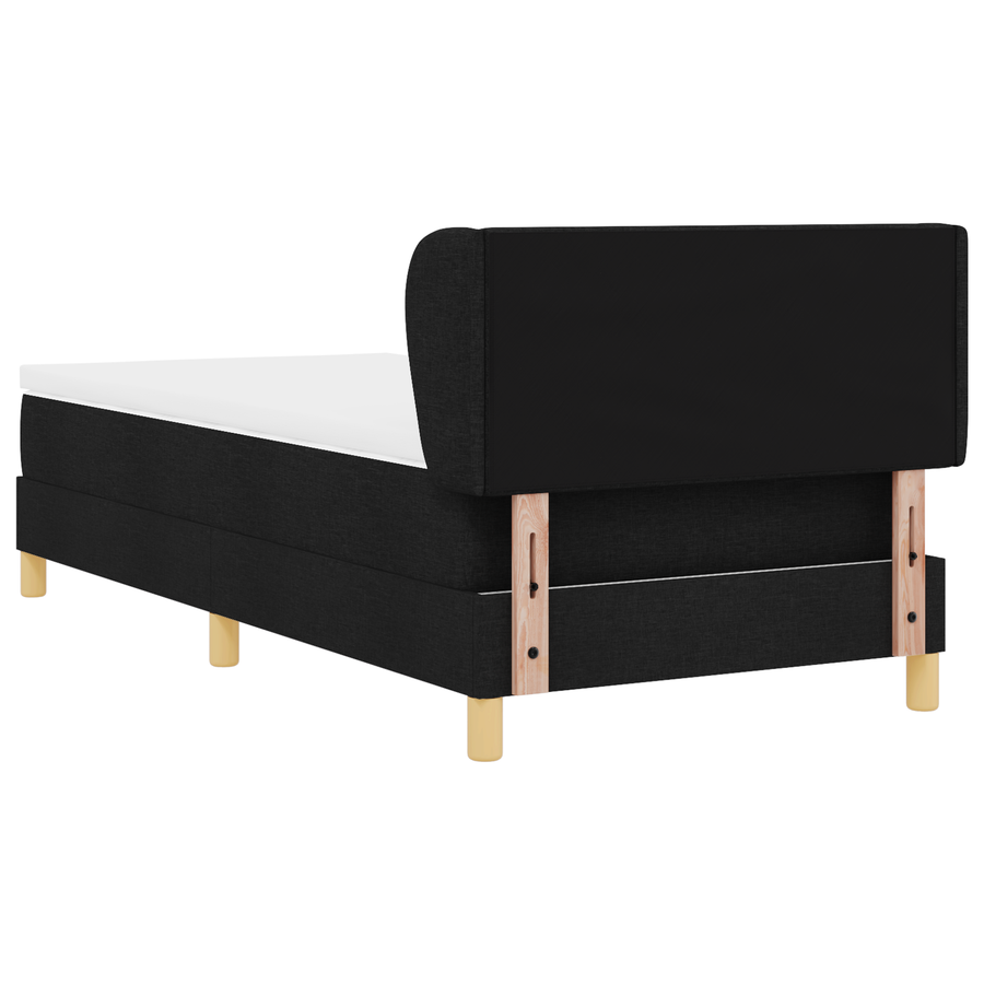 Boxspringbed met matras stof zwart 100x200 cm