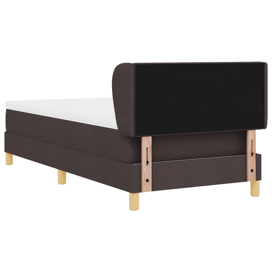 Boxspringbed met matras stof donkerbruin 100x200 cm