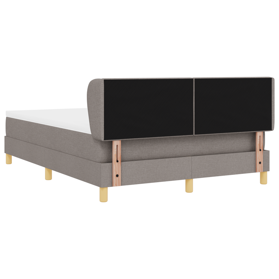 Boxspringbed met matras stof taupe 140x190 cm