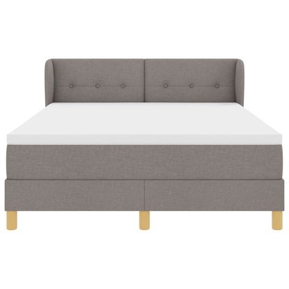 Boxspringbed met matras stof taupe 140x190 cm