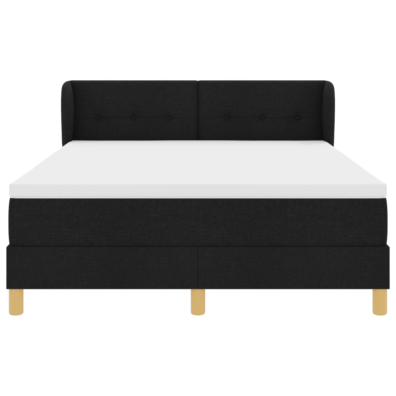 Boxspringbed met matras stof zwart 160x200 cm