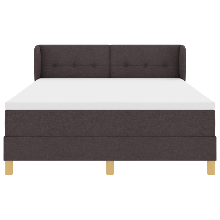 Boxspringbed met matras stof donkerbruin 160x200 cm
